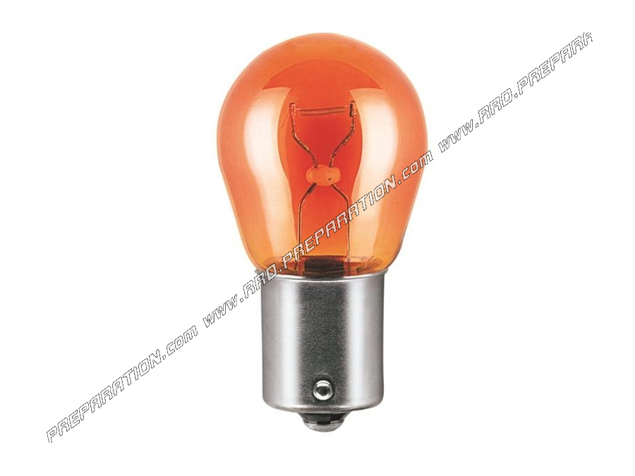 Ampoule de phare orange OSRAM pour clignotants, ergot décalé BAU15S 12V21W