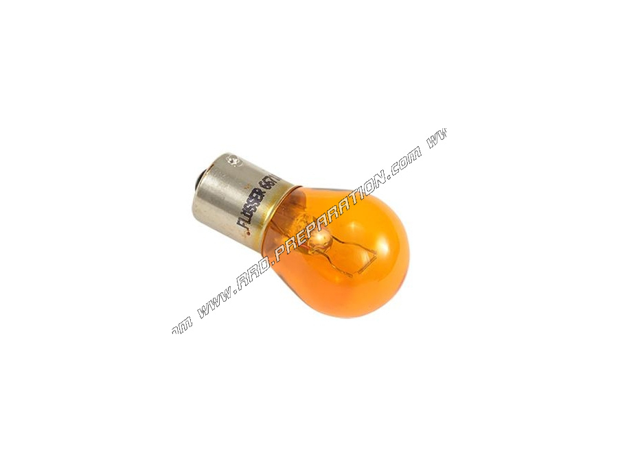 Ampoule de clignotant FLOSSER, lampe standard à clips BAU15S 12V21W couleur orange