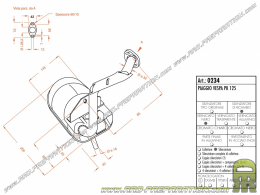 Pot d’échappement SITO avec silencieux pour PIAGGIO VESPA ETS, PK, XL, 125cc 2T