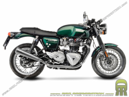 Paire de silencieux LEOVINCE CLASSIC RACER pour TRIUMPH THRUXTON 1200 de 2016 à 2018