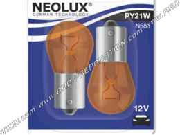 Ampoule de clignotant NEOLUX, lampe standard à clips BAU15S ergot décalé  12V21W couleur orange