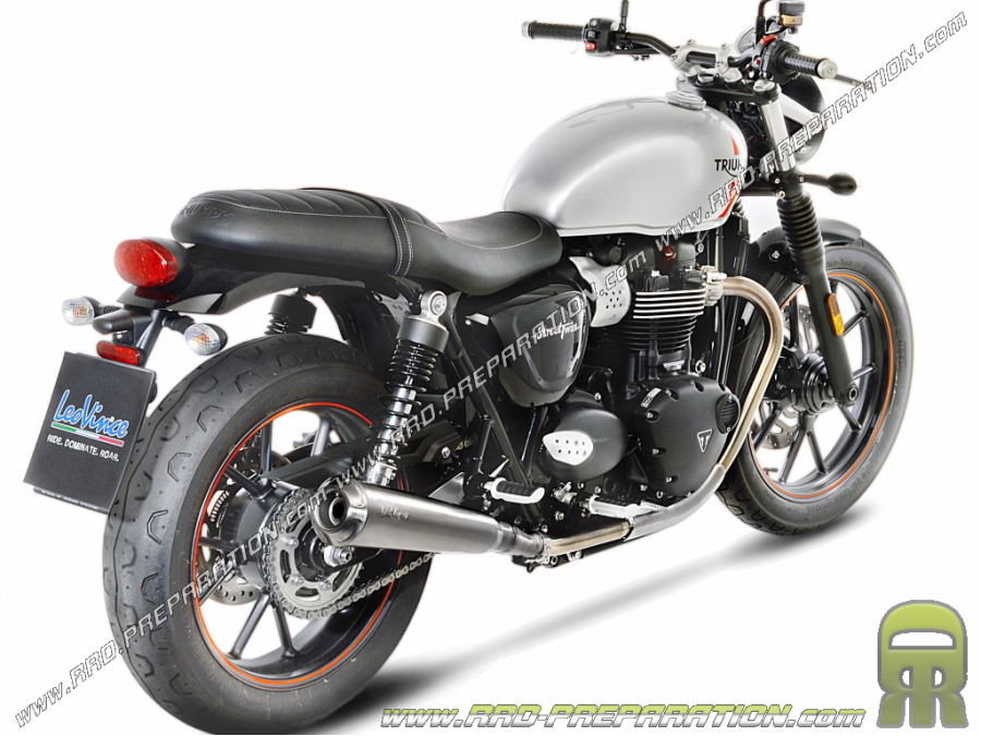 Par de silenciadores de escape LEOVINCE CLASSIC RACER para TRIUMPH STREET TWIN 900 de 2016 a 2020