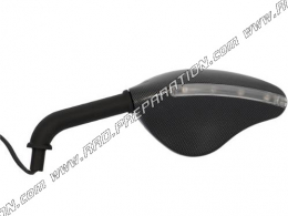 FAR 7099 black rear-view mirror with integrated left LED indicator Ø8x10mm