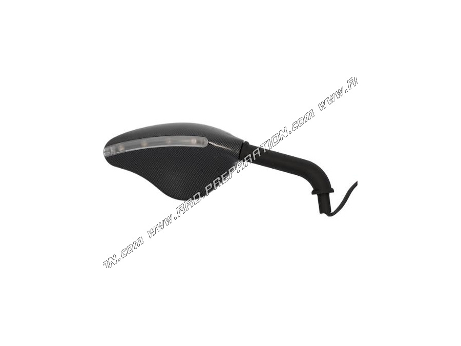 Retrovisor de carbono FAR 7102 con luz intermitente universal derecha integrada