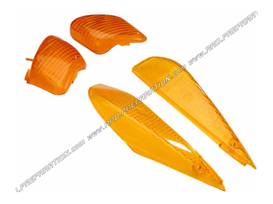 Cabochons clignotants avant, arrière TEKNIX orange pour scooter MBK BOOSTER, ROCKET, NG