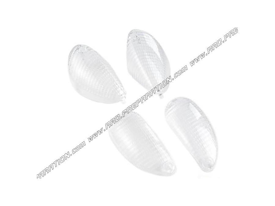 Transparent TUN 'R flashing cabochons for PIAGGIO ZIP scooter from 2001