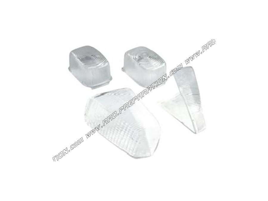 Cabochons clignotants avant et arrière transparent TUN'R pour scooter YAMAHA BW'S, MBK BOOSTER SPIRIT 