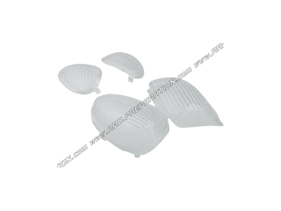 Cabochons clignotants avant et arrière transparent TUN'R pour scooter YAMAHA NEOS, MBK OVETTO