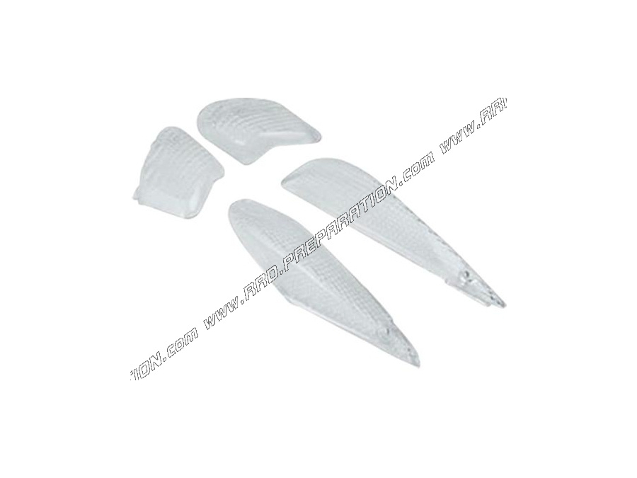TUN 'R transparent front and rear flashing cabochons for scooter 50cc MBK BOOSTER NG 1999 to 2009