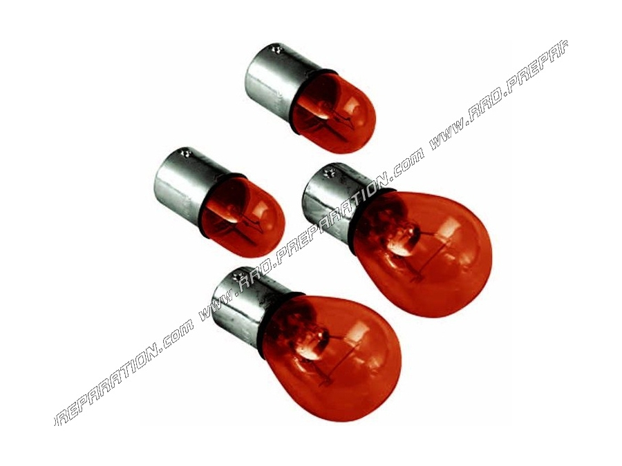 Ampoules de clignotant TUN'R lampe orange à clips 12V 21W (x2) + 12V 10W  (x2)