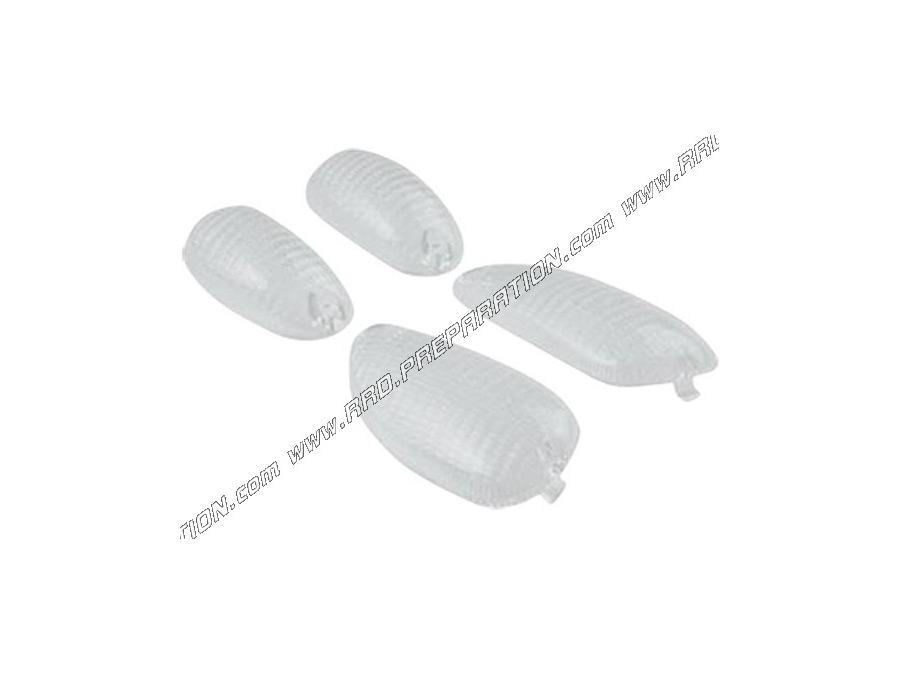 Front and rear flashing cabochons TUN 'R transparent for scooter 50cc PIAGGIO NRG MC2, MC3 from 1999