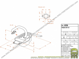 SITO exhaust for scooter PIAGGIO VESPA APE 50cc