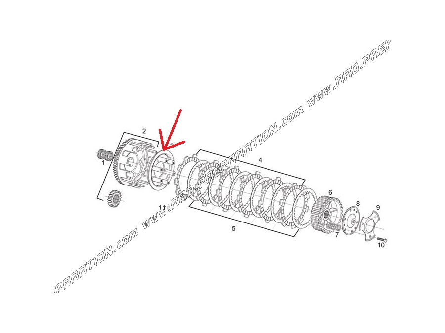 Original APRILIA clutch plate for APRILIA 125cc 2-stroke AF1, CLASSIC, PEGASO, ...