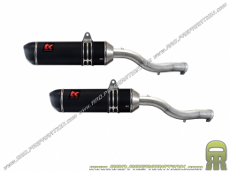 Pair of TURBOKIT H2 exhaust silencer for YAMAHA YZF 1000 R1 from 2005 and 2006
