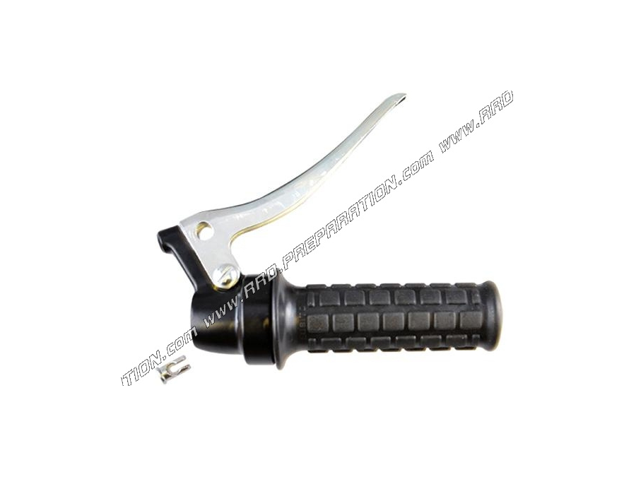 Black gas handle for mopeds with steel lever