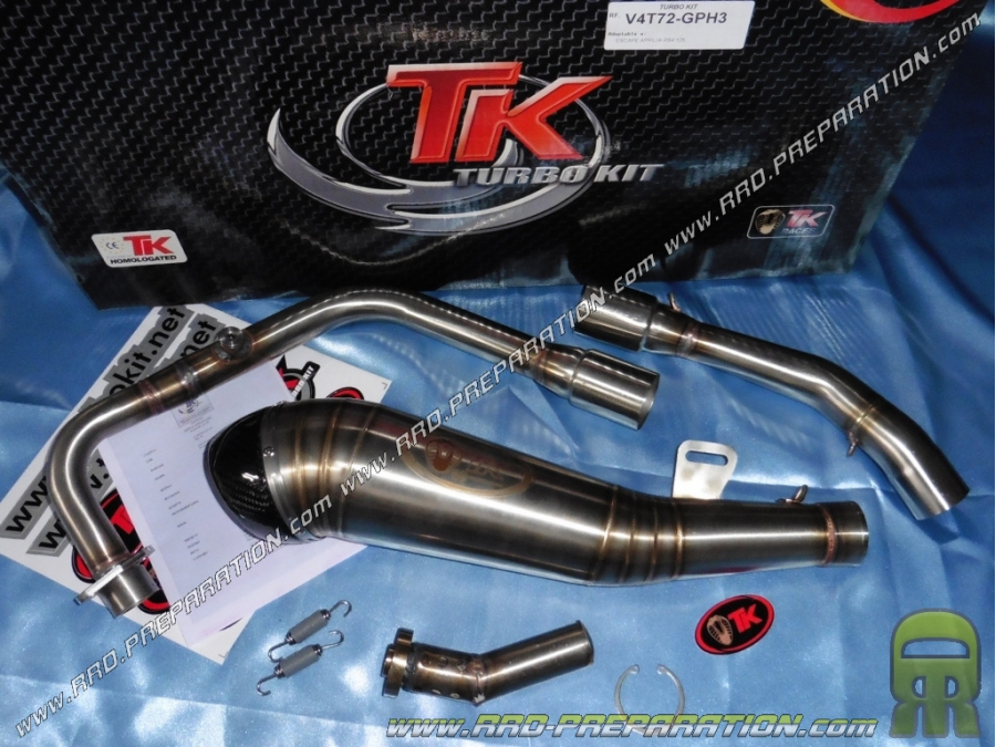 Pot d'échappement TURBOKIT TK GP H3 pour APRILIA RS4 125cc 4T a partir de 2014