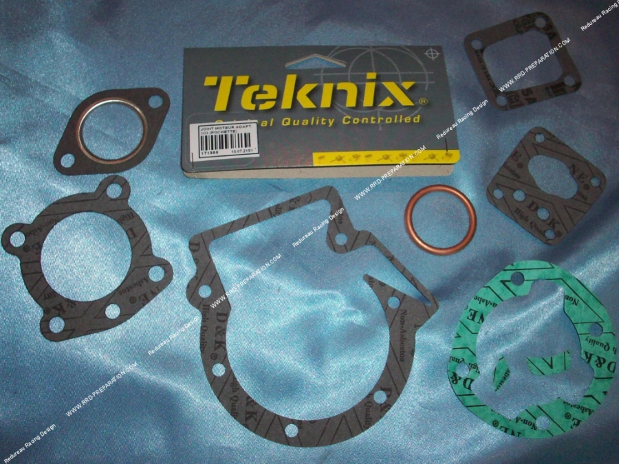 Complete seal pack TEKNIX racing for Peugeot 103 air Ø40mm 50cc 2 & 3 intake transfers on engine casings