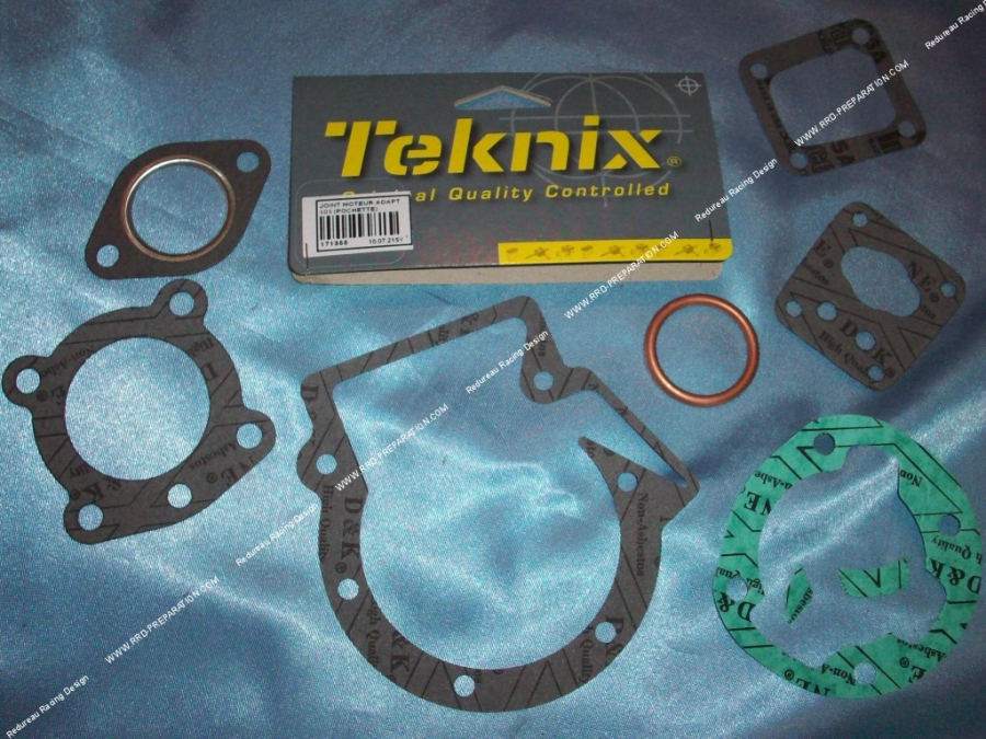 Pack completo de juntas TEKNIX racing para Peugeot 103 aire Ø40mm 50cc 2 y 3 transfers admisión en cárteres motor