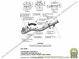 LEOVINCE manifold for LEOVINCE or ORIGIN silencer on KTM 690 EN DURO R from 2019 to 2020