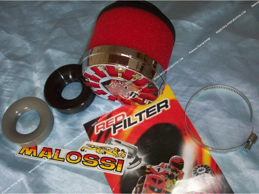 Air filter, foam horn MALOSSI MHR E13 right (carburetor mounting Ø Ø32/38/42/50/58.5mm)