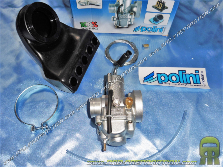 Kit carburateur POLINI CP 24 avec filtre à air et câble spécial pour VESPA HP, FL2, SPECIAL, XL, PRIMAVERA, ET3, PK 50 et 125