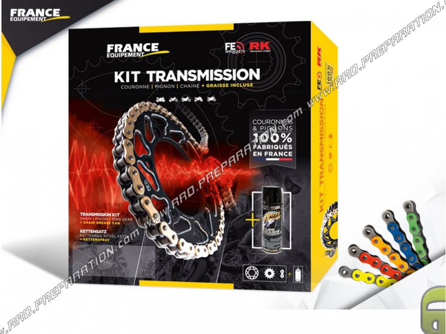 CHAIN KIT FRANCE EQUIPEMENT occasion 35x17 super reinforced for quad YAMAHA 700 RAPTOR from 2005 to 2006