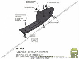 LEOVINCE carbon heat shield for HUSQVARNA 701 EN DURO , LR from 2016 to 2021