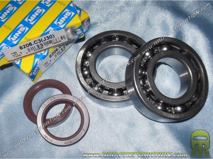 2 rodamientos + retenes de aceite, reten de cigüeñal reforzado SNR 125cc moto 2 tiempos APRILIA RS...