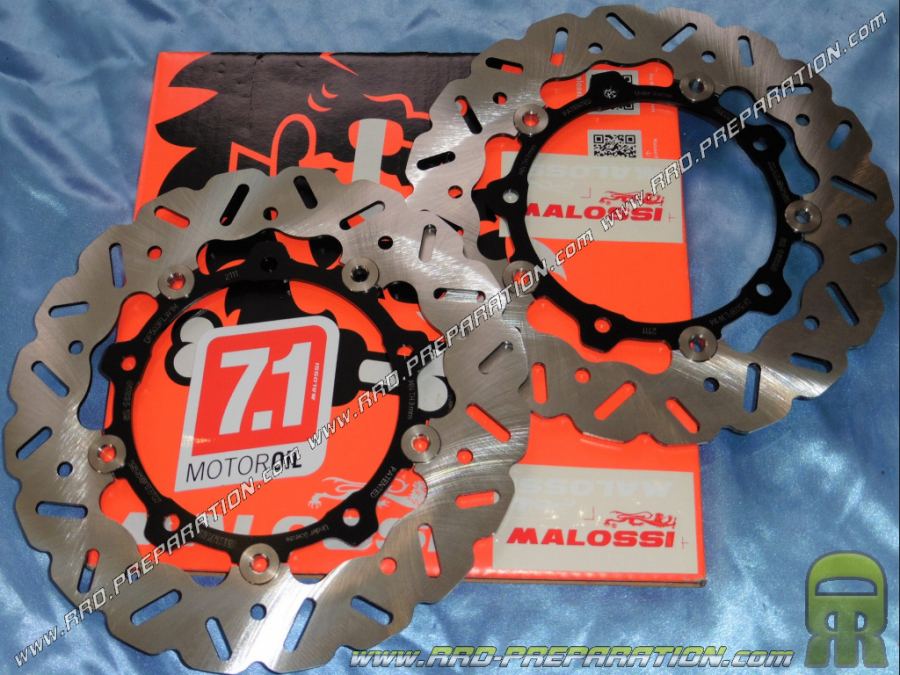 Pair of MALOSSI floating wave front brake discs Ø267mm for YAMAHA T MAX  500, 530, 560,