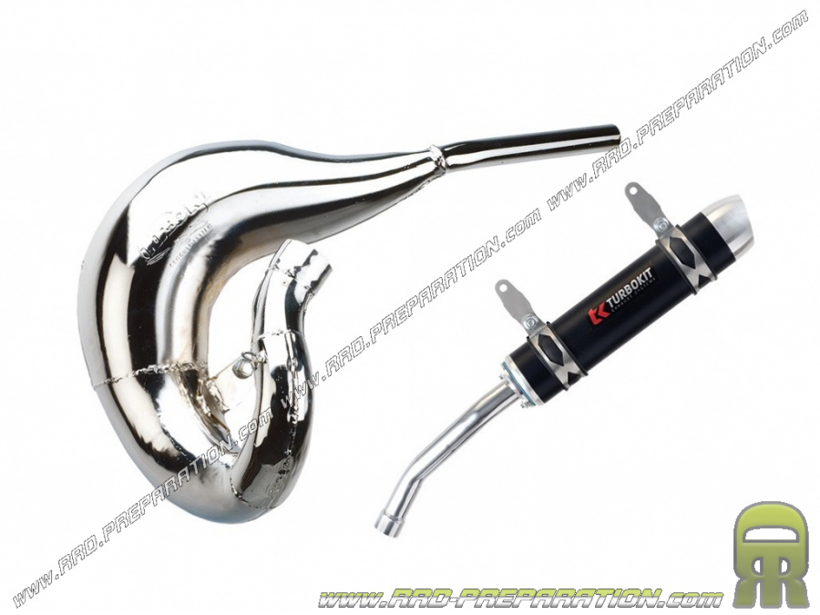 Exhaust TURBOKIT CROSS 80 high passage for DERBI SENDA, DRD, X RACE, X-TREM, APRILIA RX, GILERA RCR ... 80/90 cc