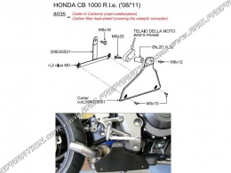 Escudo térmico de carbono LEOVINCE para HONDA CB 1000 R de 2008 a 2016