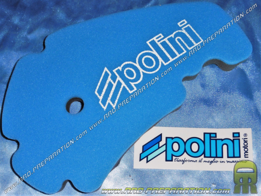 Mousse de filtre à air POLINI pour boite à air d'origine maxi-scooter APRILIA, DERBI, GILERA, PIAGGIO... 125 a 500