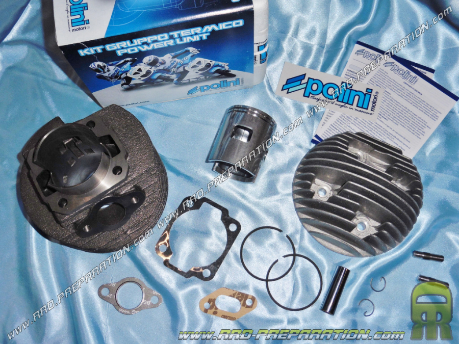 Kit haut moteur 130cc Ø57mm avec culasse POLINI fonte scooter VESPA ET3, ETS, PK... 125cc 2 temps