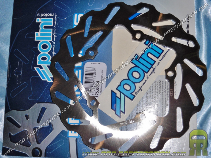 Disque de frein POLINI wave Ø180mm pour GILERA DNA, LML DELUXE, STAR, VESPA, SPRINT... 50, 125, 150... 