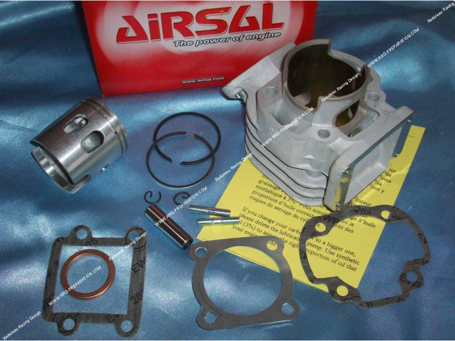 Kit 70cc Ø46mm (axe de 10mm) aluminium AIRSAL sans culasse minarelli vertical (booster, bws, …)