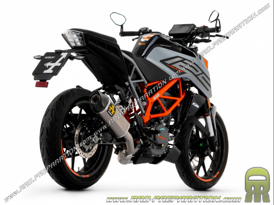Silencieux d'échappement ARROW INDY RACE pour moto KTM DUKE 125cc à partir de 2021 4 temps (couleurs aux choix)