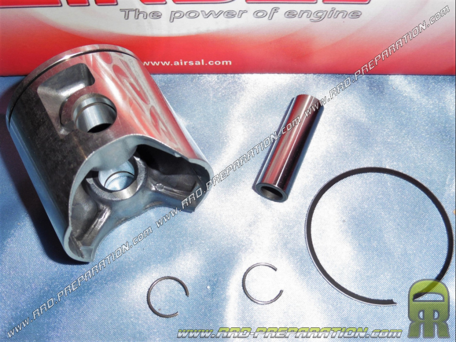 Piston mono-segment AIRSAL by VERTEX Ø50mm axe 12mm pour kit 88cc AIRSAL Xtrem rouge DERBI euro 3 & 4