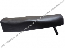 Black two-seater saddle with Ø25,5mm tube and PEUGEOT P2R marking for PEUGEOT 103 moped