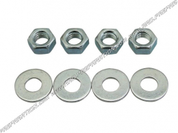 Set of 4 cylinder head nuts with P2R washers m7 thread Peugeot 103 / MBK 51 / AM6 / DERBI…