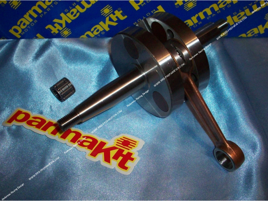 Crankshaft, connecting rod assembly PARMAKIT Competition racing race 39mm (Ø17mm silks) for mécaboite minarelli am6 engine
