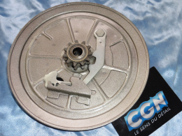 Plate, sheet metal CGN pulley with release system and 11-tooth pinion for MBK 89 (Ø250mm)