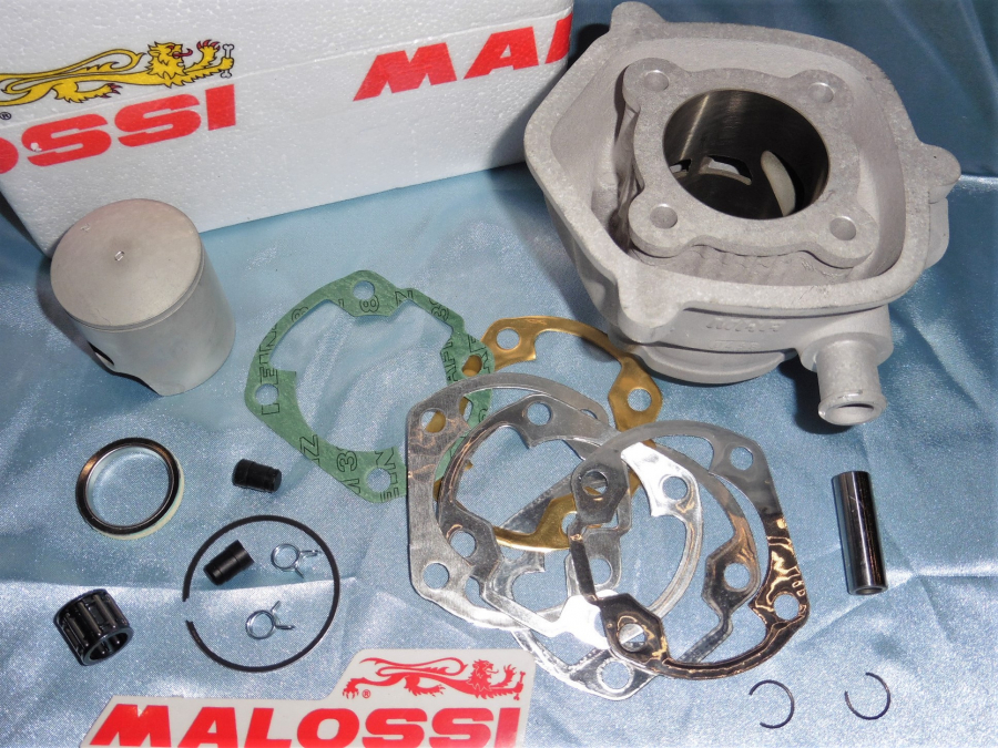 Kit 70cc Ø47,6mm sans culasse MALOSSI MHR aluminium (axe de 12mm) minarelli horizontal liquide (nitro, aerox, ...)