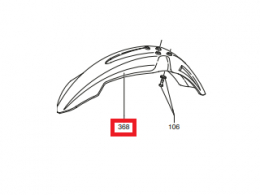 POLINI black front mudguard...