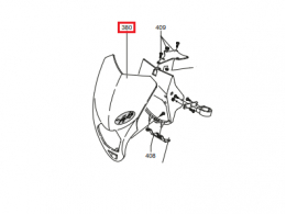 Support de phare noir POLINI pour POLINI MINICROSS X3, XP4S