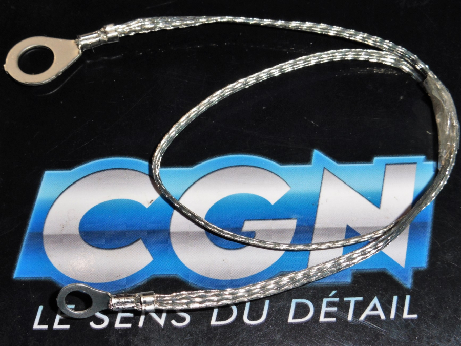 Tresse de masse CGN longueur 360mm pour cyclomoteur, scooter, mécaboite