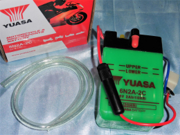 Batterie YUASA 6N2A-2C sans acide 6V2.1Ah pour moto HONDA 70cc SL MOTORSPORT de 1971 à 1973