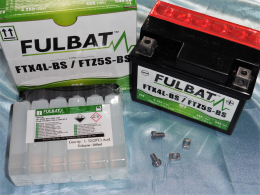 Batterie FULBAT FTX4L-BS / FTZ5S-BS 12v 3Ah (acide sans entretien) pour moto, mécaboite, scooters...