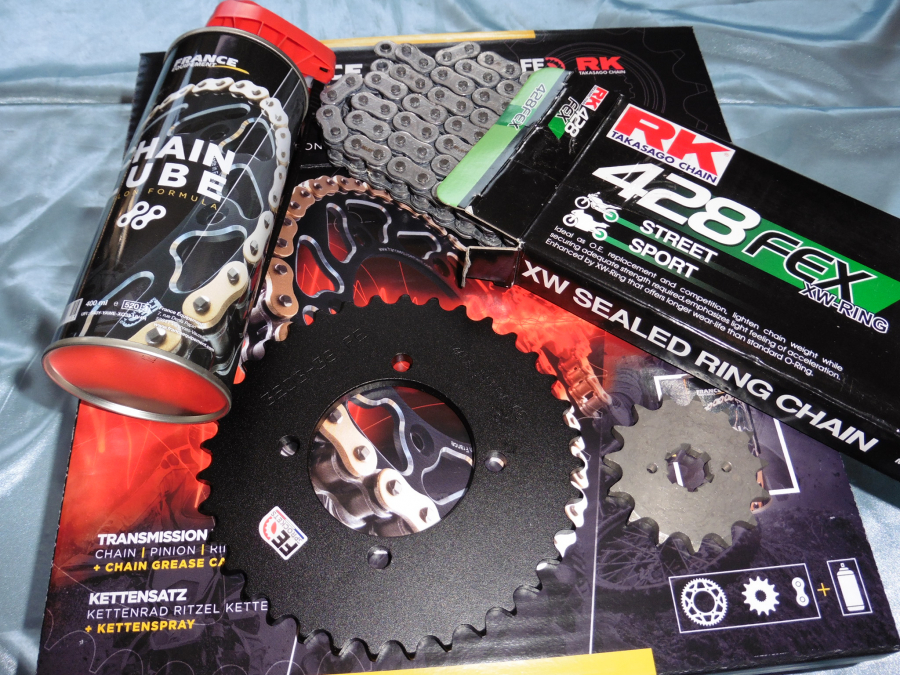Ybr 125 chain shop and sprocket set