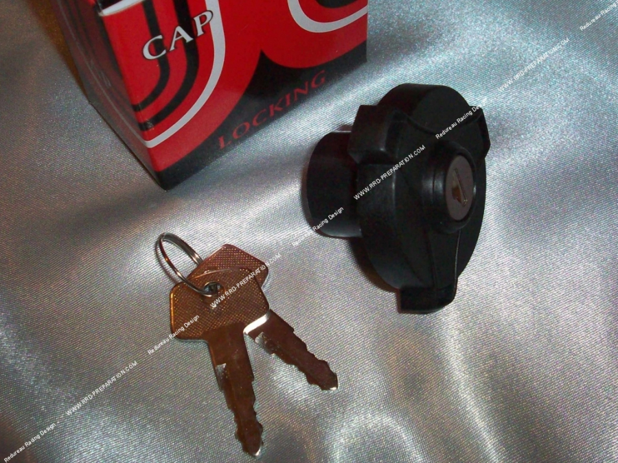 Fuel cap with anti-theft key for MBK 51 tank and other models