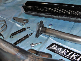 Pot d'échappement BARIKIT BRK compétition passage haut minarelli am6 BETA RR, RIEJU SMX, MRX...